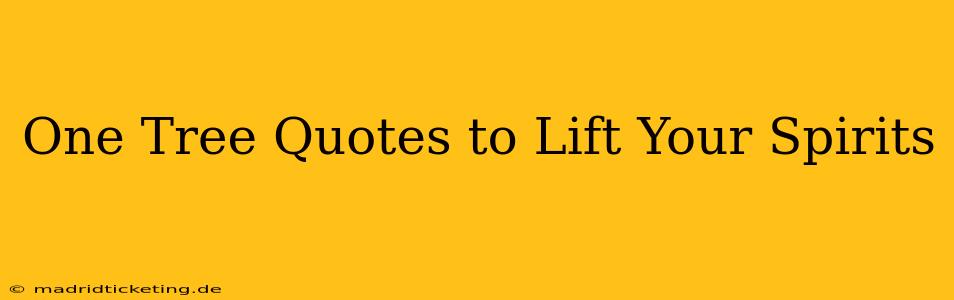 One Tree Quotes to Lift Your Spirits