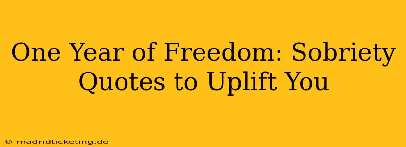 One Year of Freedom: Sobriety Quotes to Uplift You
