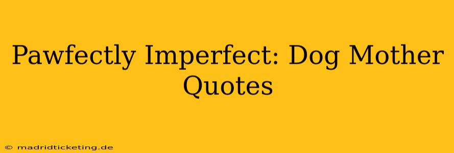 Pawfectly Imperfect: Dog Mother Quotes