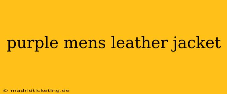purple mens leather jacket