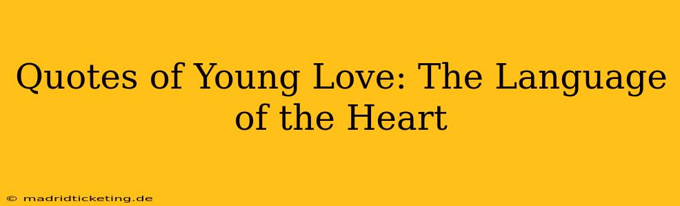 Quotes of Young Love: The Language of the Heart