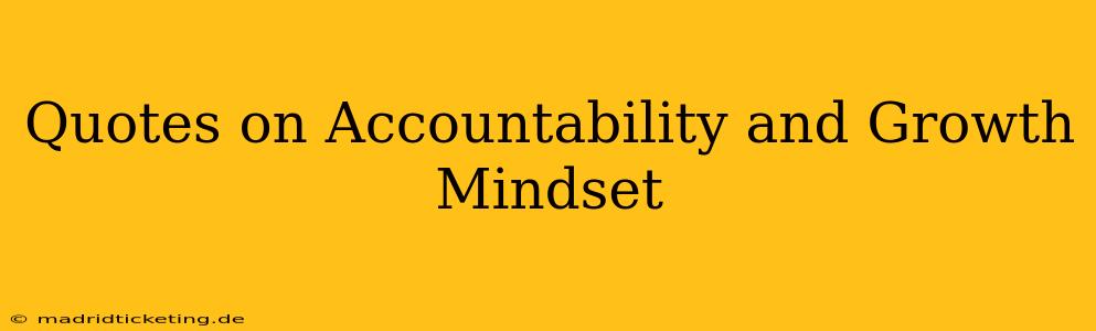 Quotes on Accountability and Growth Mindset