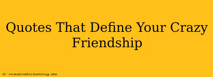 Quotes That Define Your Crazy Friendship