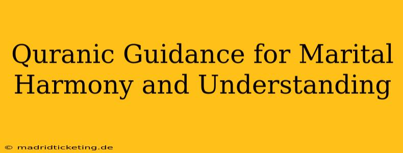 Quranic Guidance for Marital Harmony and Understanding