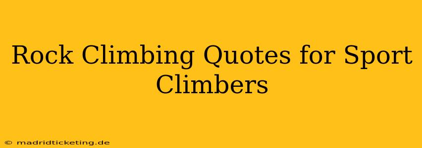 Rock Climbing Quotes for Sport Climbers