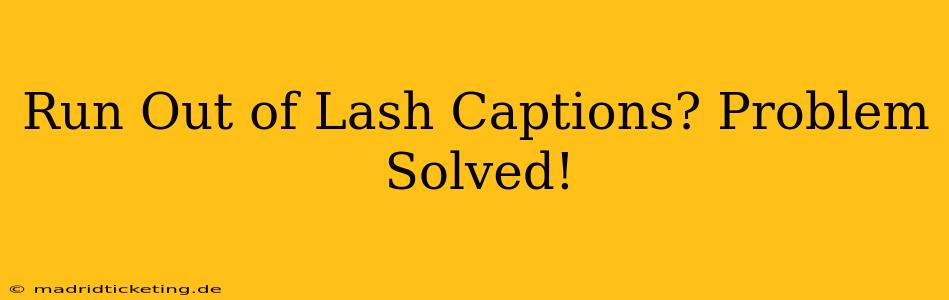 Run Out of Lash Captions? Problem Solved!