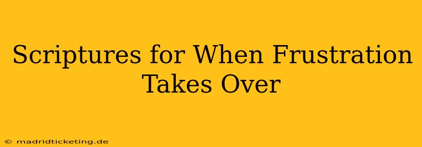 Scriptures for When Frustration Takes Over
