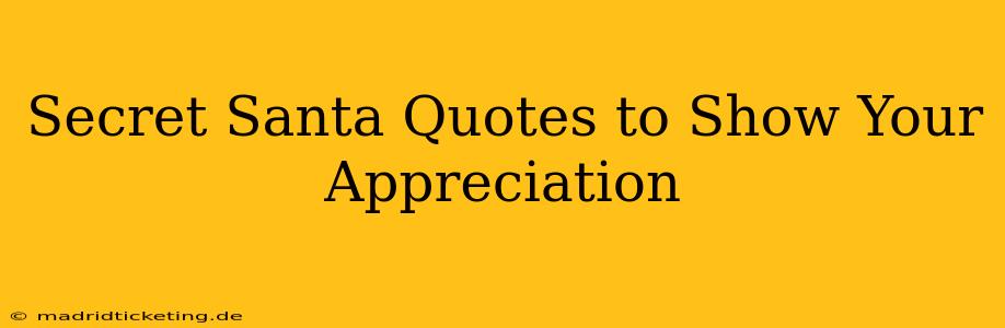 Secret Santa Quotes to Show Your Appreciation
