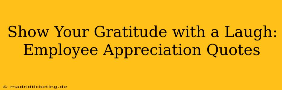 Show Your Gratitude with a Laugh: Employee Appreciation Quotes