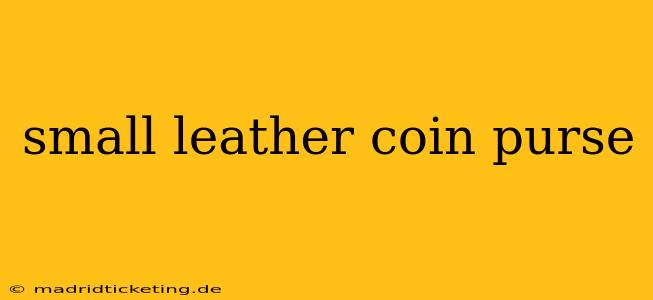 small leather coin purse