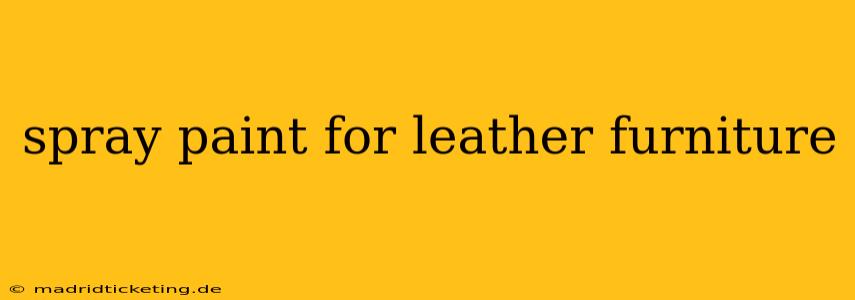 spray paint for leather furniture