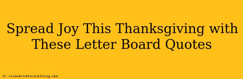 Spread Joy This Thanksgiving with These Letter Board Quotes