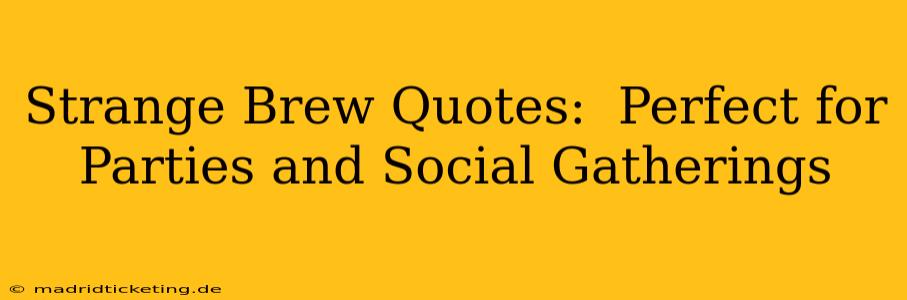 Strange Brew Quotes:  Perfect for Parties and Social Gatherings