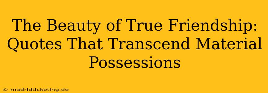 The Beauty of True Friendship: Quotes That Transcend Material Possessions