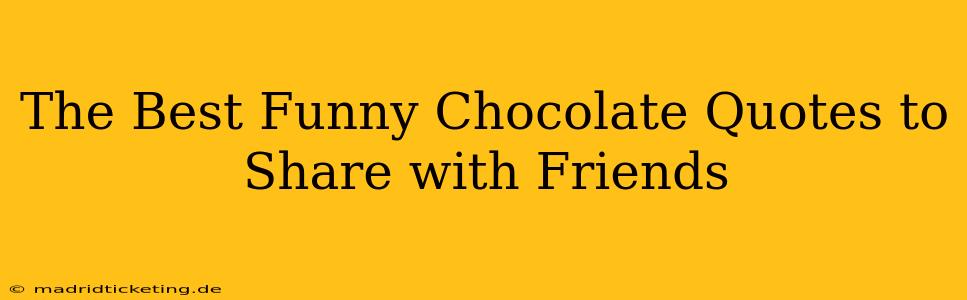 The Best Funny Chocolate Quotes to Share with Friends