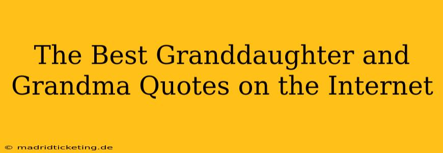 The Best Granddaughter and Grandma Quotes on the Internet