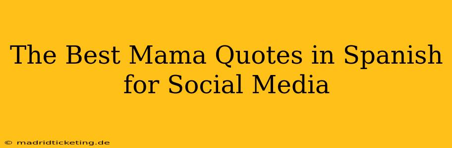 The Best Mama Quotes in Spanish for Social Media