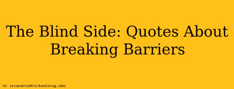 The Blind Side: Quotes About Breaking Barriers