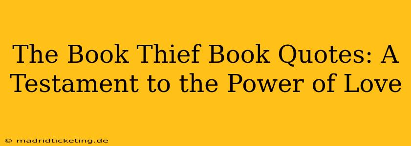 The Book Thief Book Quotes: A Testament to the Power of Love
