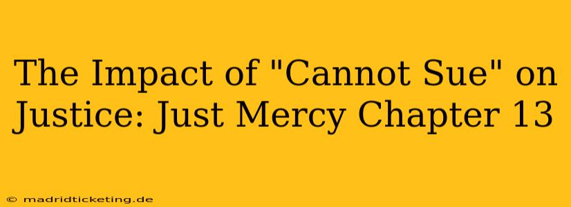 The Impact of "Cannot Sue" on Justice: Just Mercy Chapter 13