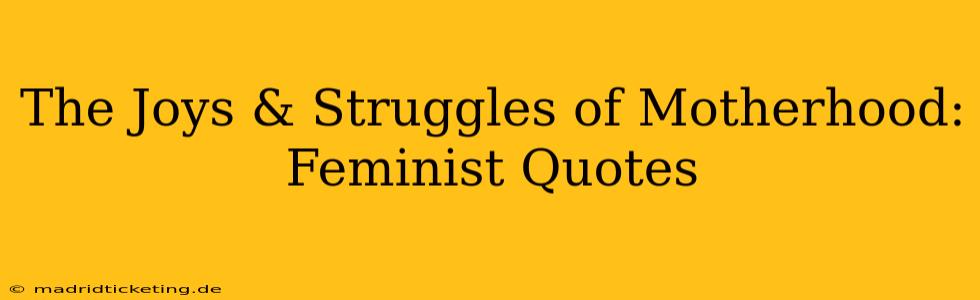 The Joys & Struggles of Motherhood: Feminist Quotes