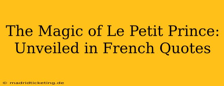 The Magic of Le Petit Prince: Unveiled in French Quotes
