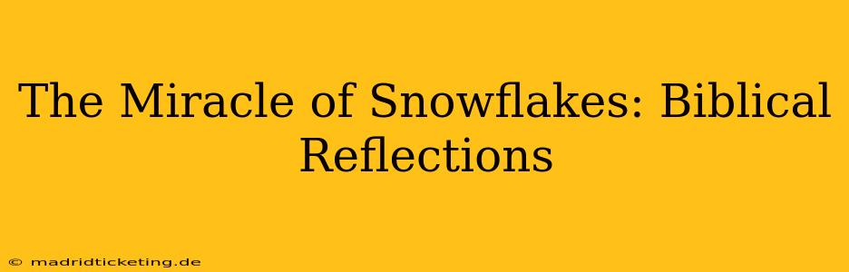 The Miracle of Snowflakes: Biblical Reflections