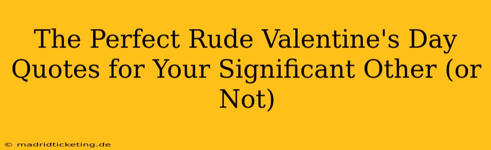 The Perfect Rude Valentine's Day Quotes for Your Significant Other (or Not)