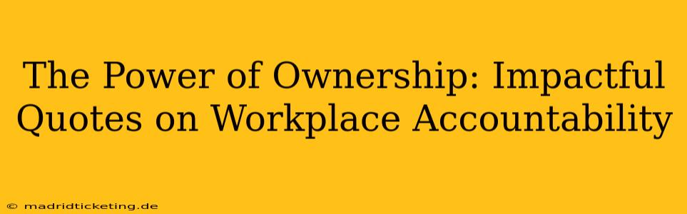 The Power of Ownership: Impactful Quotes on Workplace Accountability