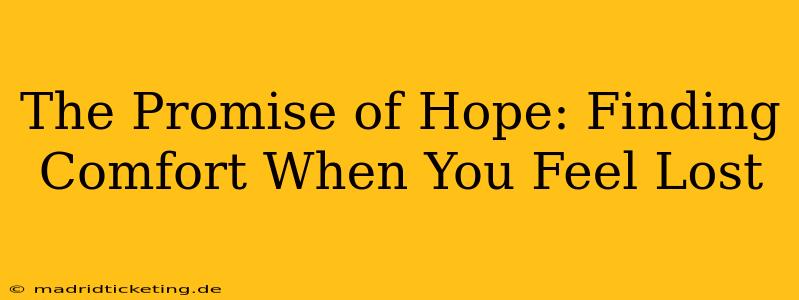 The Promise of Hope: Finding Comfort When You Feel Lost