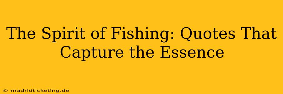 The Spirit of Fishing: Quotes That Capture the Essence