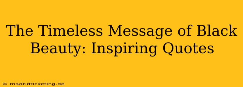The Timeless Message of Black Beauty: Inspiring Quotes