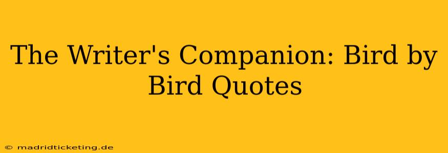 The Writer's Companion: Bird by Bird Quotes