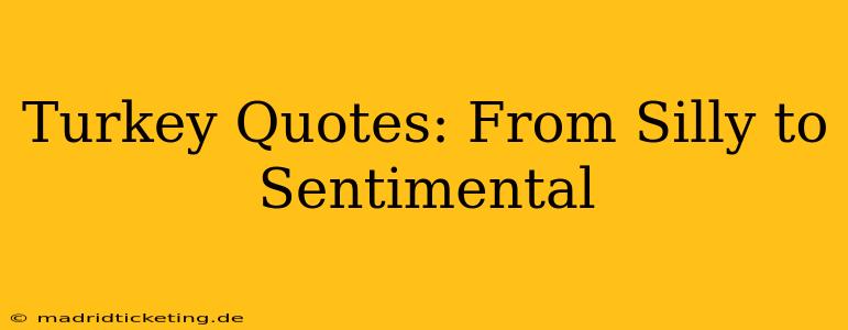 Turkey Quotes: From Silly to Sentimental