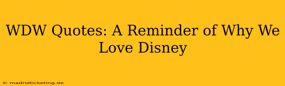 WDW Quotes: A Reminder of Why We Love Disney