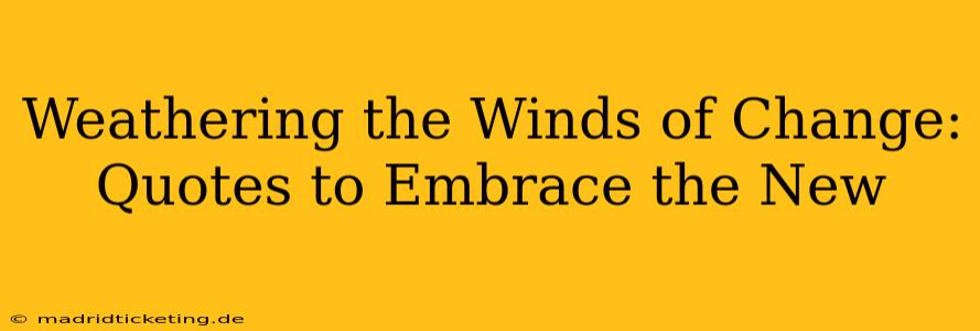 Weathering the Winds of Change: Quotes to Embrace the New