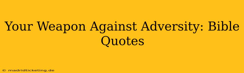 Your Weapon Against Adversity: Bible Quotes
